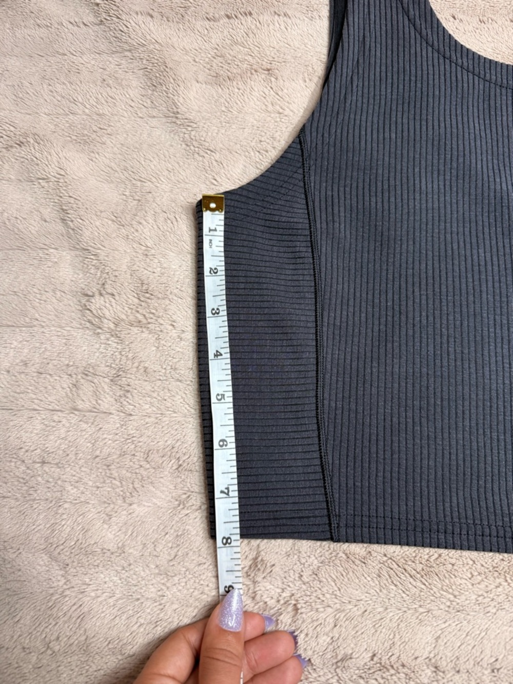 Lululemon Ribbed Cropped Tank – Size 8 - Picture 7 of 7